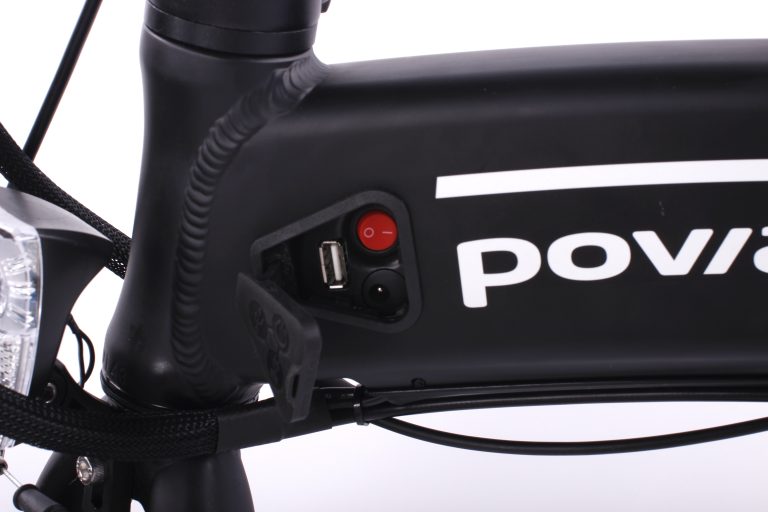 Charging point cover for folding electric bike