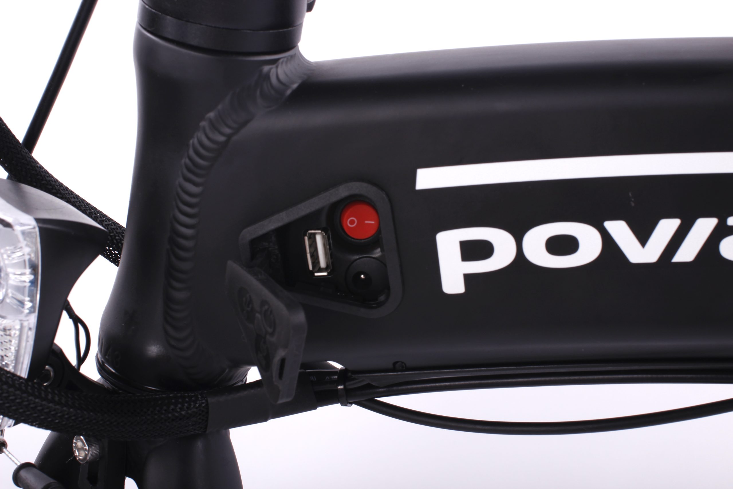 Charging point cover for folding ebike
