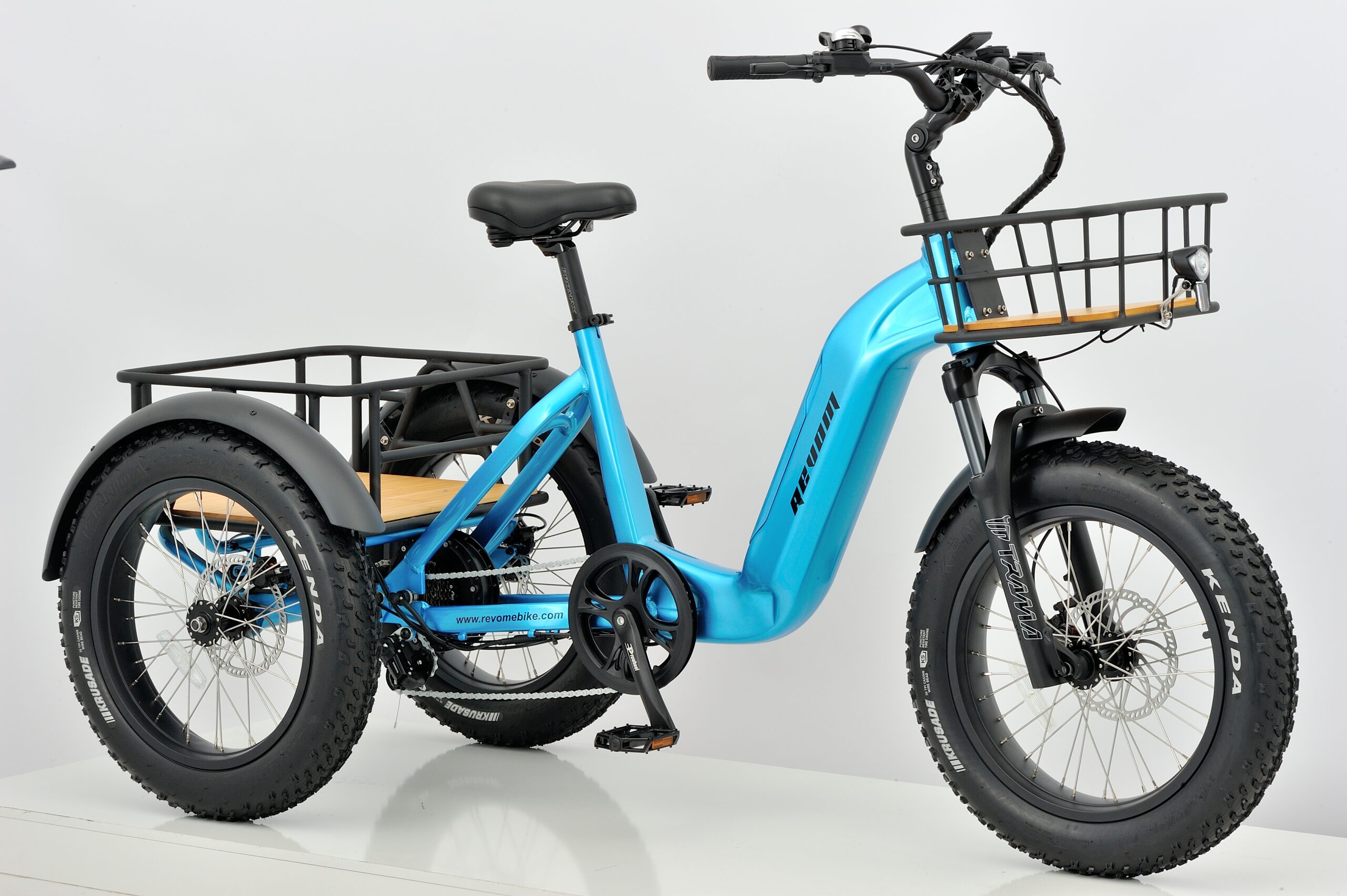 Revom T2 Fat Tyre electric tricycle Blue