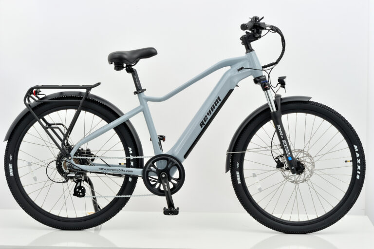 U2 All terrain electric bike side view light grey