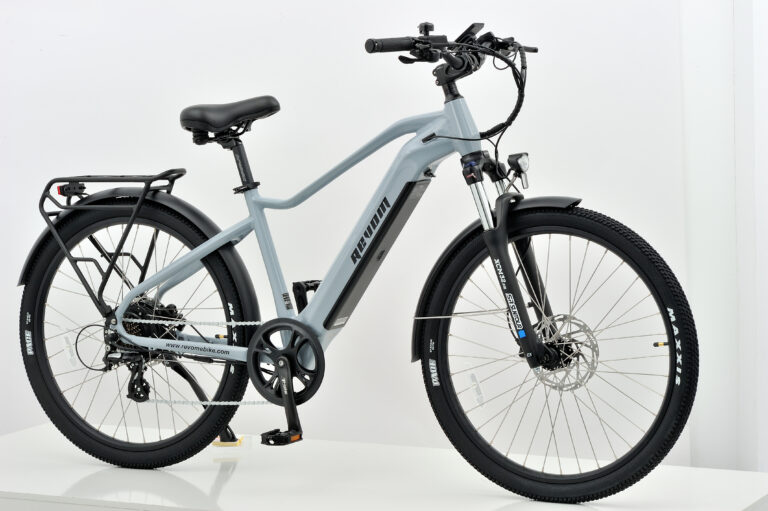 U2 All terrain electric bike side view light grey