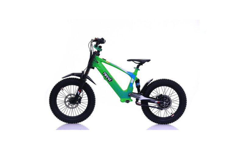 Revvi 18" Kids Electric Motor Bike green